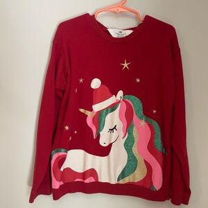 H&M Girls Medium Unicorn Sweater​